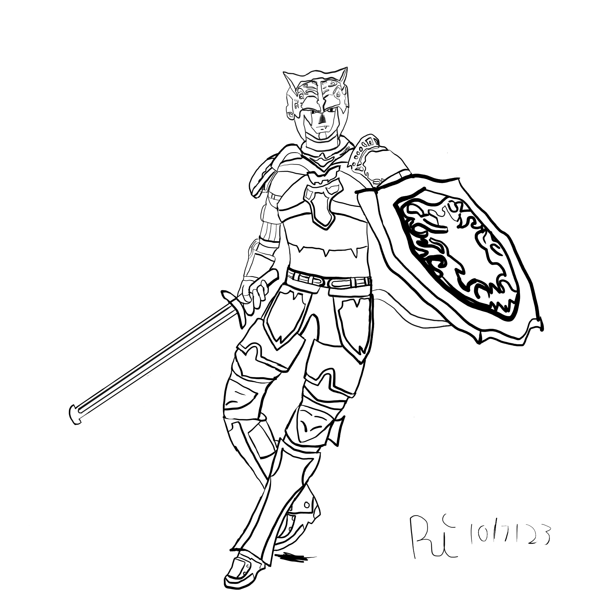 Picture of Mithra from Final Fantasy XI as a Paladin in Adaman Cuirass